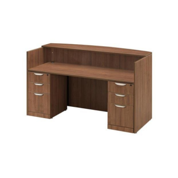 Reception Desk Modern Walnut